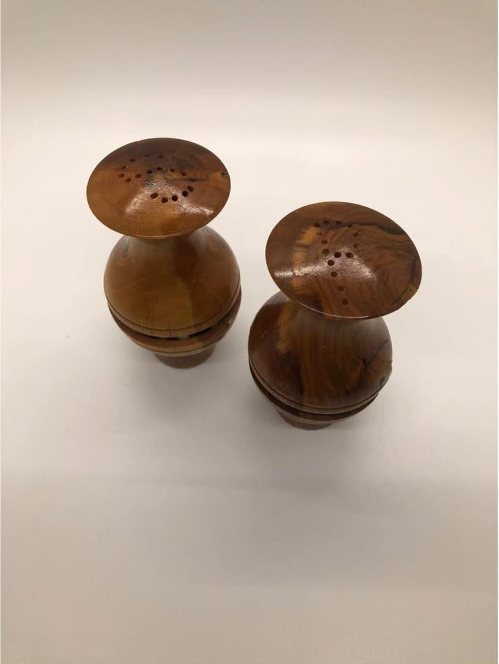 Vintage Wooden salt & pepper shakers